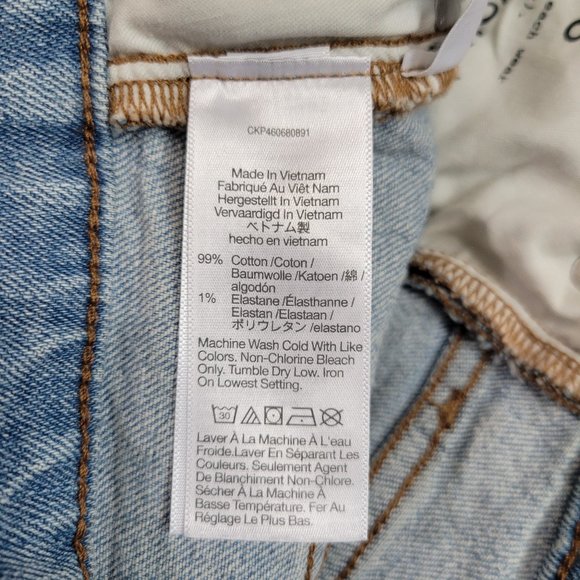 Madewell Perfect Vintage High Rise Crop Raw Hem Jean, Coney Destroyed - Picture 14 of 15